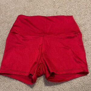 Weissman Women's Red High-Waisted Shorts